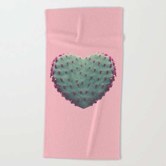 Heart of Cactus Beach Towel