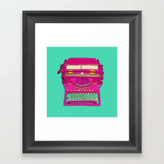 Typewriting // Retro Framed Art Print