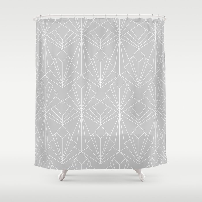 Art Deco On Grey Shower Curtain By Wellingtonboot Society6