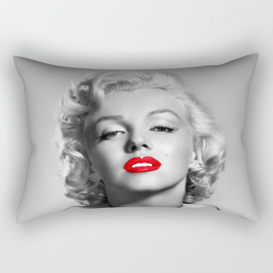 A female mouth - Marylin M. Rectangular Pillow