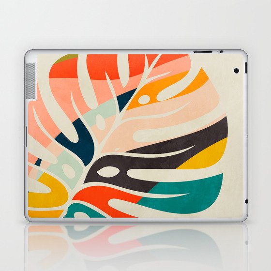 shape leaf modern mid century Laptop & iPad Skin