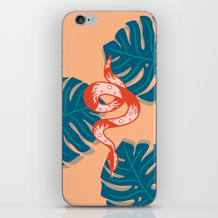 Tropical Snakes in Monstera iPhone Skin
