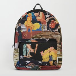 America the Beautiful Backpack | War, Life, Bomb, United, Collage, Trippy, Strong, Paper, Fight, Flag 