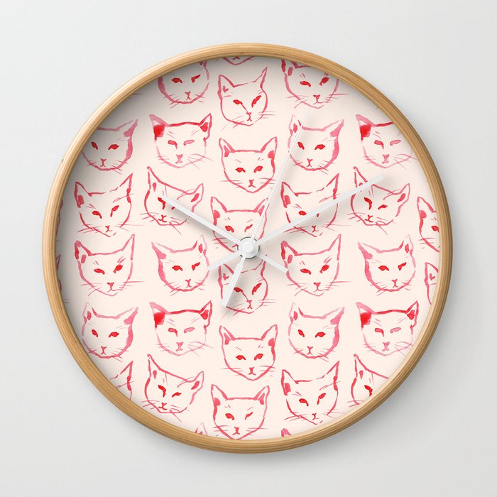 Red Cat Wall Clock