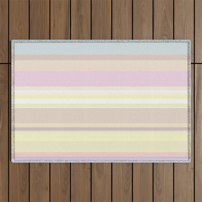 Pastel Stripes Outdoor Rug