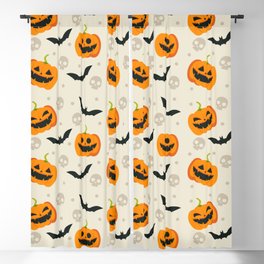 Halloween Flat Design Pattern Blackout Curtain