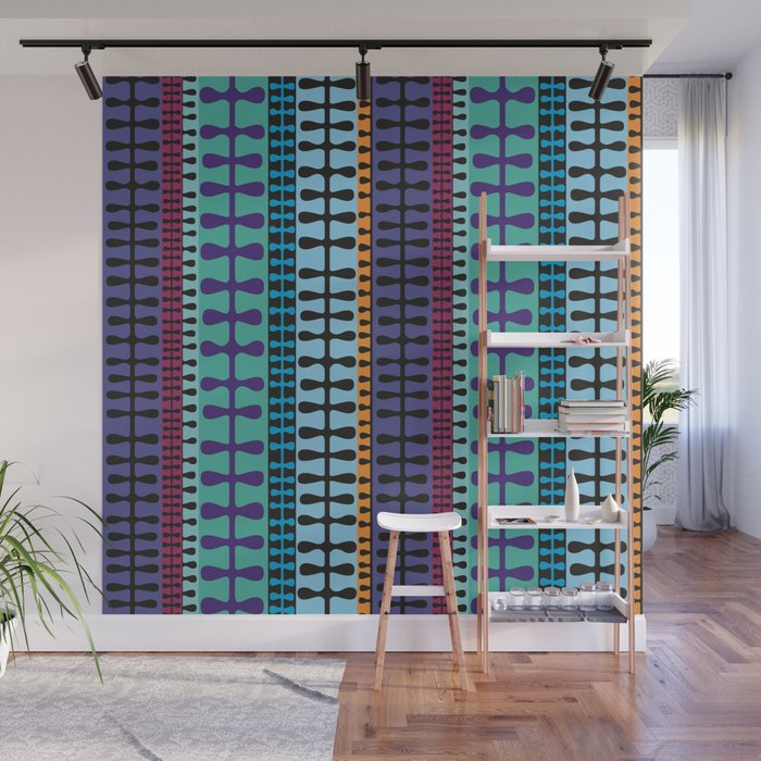 Keily inspired mid-century design 3 Wall Mural