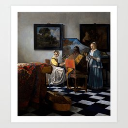 Johannes Vermeer - The Concert Art Print