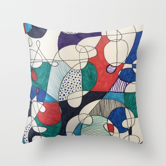 Circus Shapes Throw Pillow