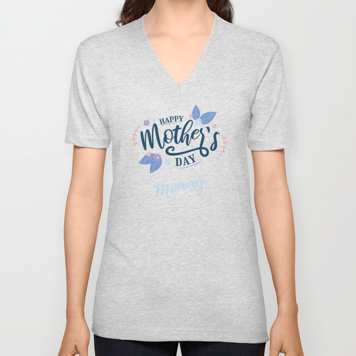Happy Mother's Day Mommy from Son, Youth Mommy and Me, V Neck T Shirt