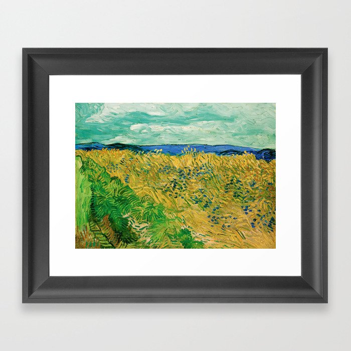Vincent van Gogh "Wheatfield With Cornflowers" Framed Art Print