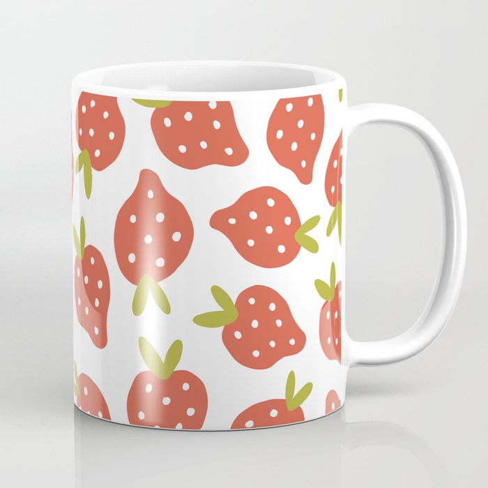Sweet Strawberries Pattern Coffee Mug