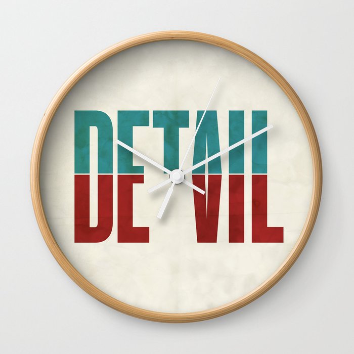 Devil in the detail. Wall Clock