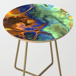 Seamless Hot and Wild Marble Side Table