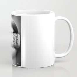 Put Your Money Where Your Mouth Is (Black and White Version) Coffee Mug