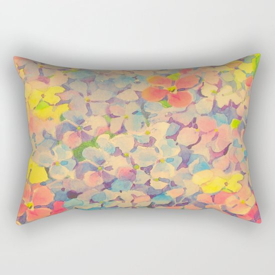 Summer Time Floral Rectangular Pillow