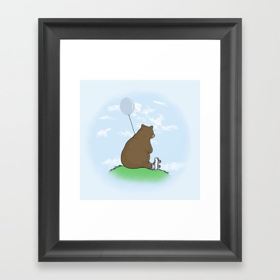 Cloudy the Bear Framed Art Print