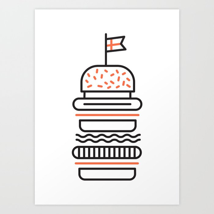 Big Burger Art Print