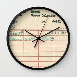 Library Card 797 Wall Clock