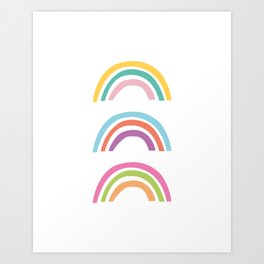 Pastel rainbows Art Print