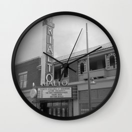 Vintage Neon Sign - The Rialto Theater - Tucson Arizona Wall Clock