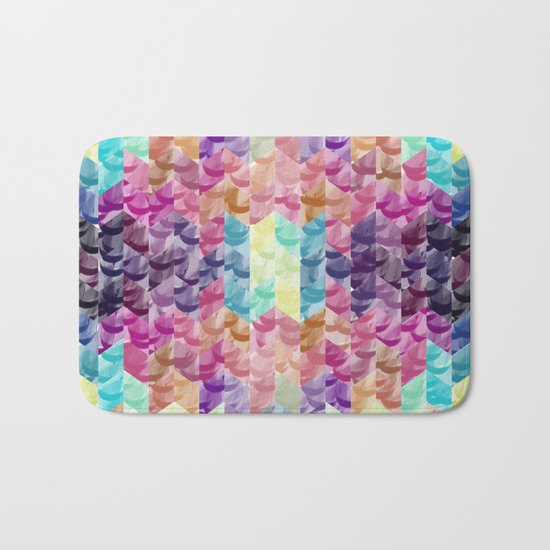 Crystal geometric Background Bath Mat