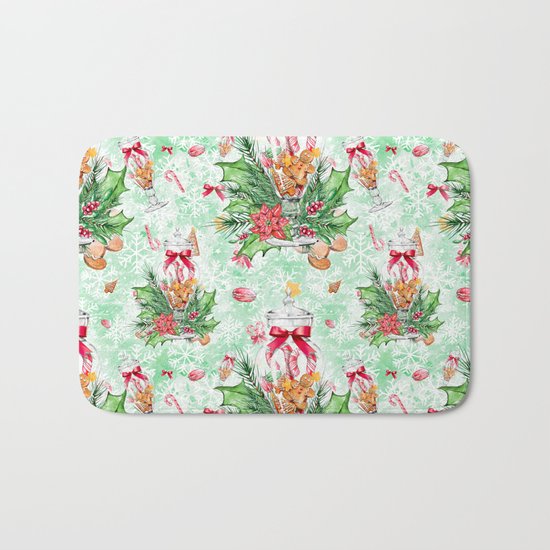 Christmas gingerbread candy cane #2 Bath Mat
