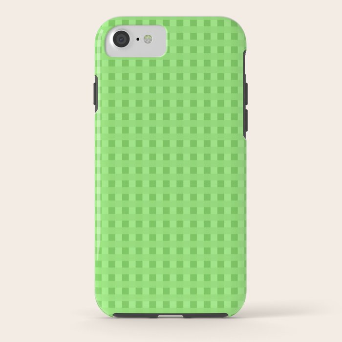 Lime Green Retro Squares iPhone Case by blucranearts ...