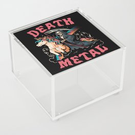 Death Metal - Cute Evil Skull Unicorn Gift Acrylic Box
