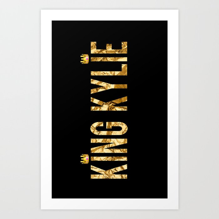KING KYLIE - Black & Gold Art Print