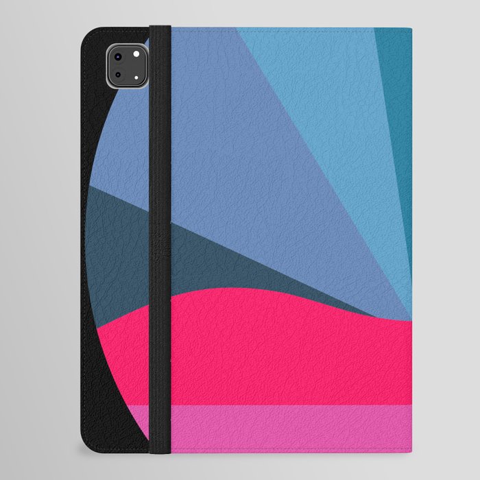 Cover V - Colorful Sunset Retro Abstract Geometric Minimalistic Design Pattern iPad Folio Case