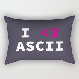 I <3 ASCII Rectangular Pillow