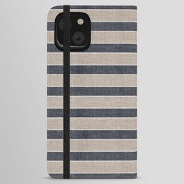 Ticking Stripe Rustic Farmhouse iPhone Wallet Case