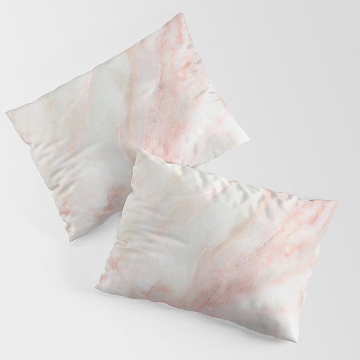 Blush pink top pillow shams