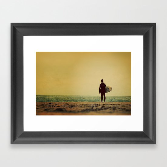 Waiting In Venice - California Surf Print Framed Art Print