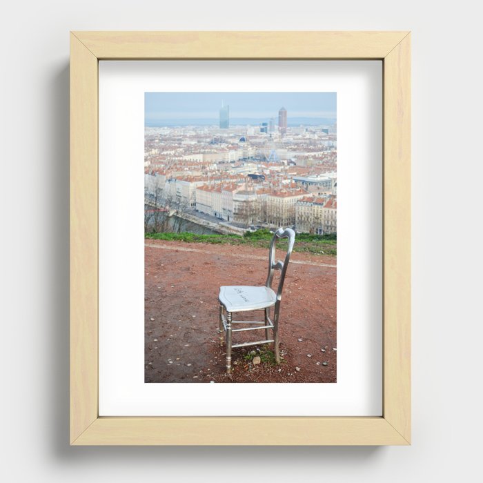 Lyon City | Fourviere Hill View | France Travel Photography Recessed Framed Print