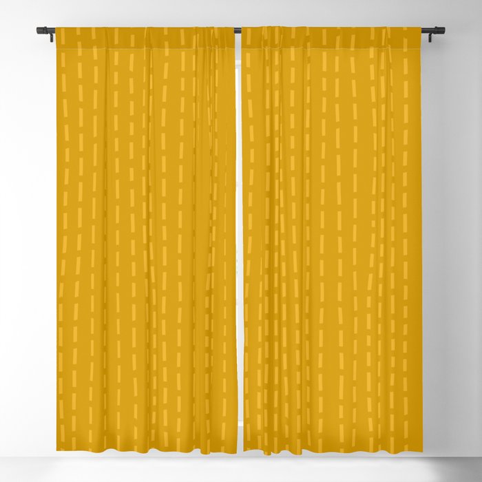 Mustard Yellow Striped Blackout Curtain, Mustard Yellow And Black Curtains