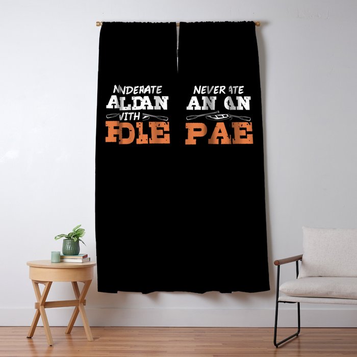 Paddle Canoe Canoeing Joke Old Man Boat Grandpa Blackout Curtain by