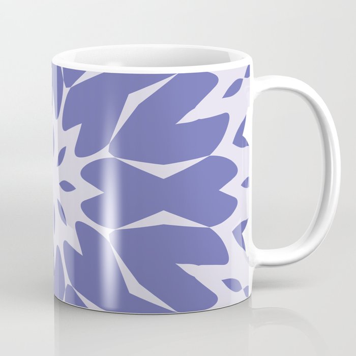 Abstract Sunflower Artwork 04 Very Peri Color 02 Coffee Mug