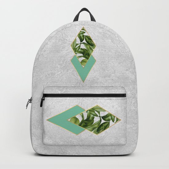 Leaves on marble Backpack