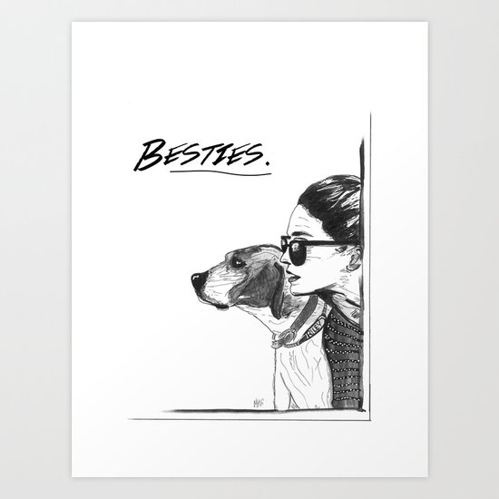 Besties Art Print