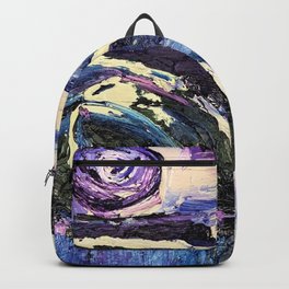 Tidal Pool Backpack | Reflectionist, Tiaal, Pools, Ble, 3Doil, Ripples, Water, Lavender, Purple, Painting 