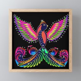 Phoenix in rainbow Framed Mini Art Print
