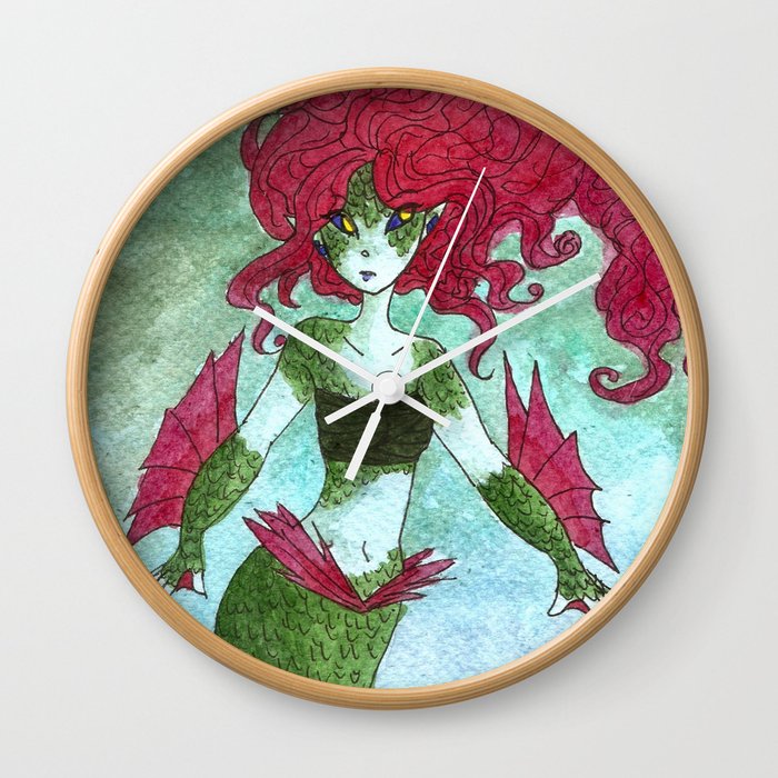 Mermaid - Blood in the Water Wall Clock