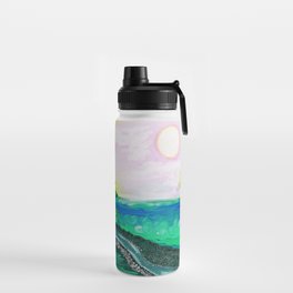 Tropical Ocean View with Egret Water Bottle