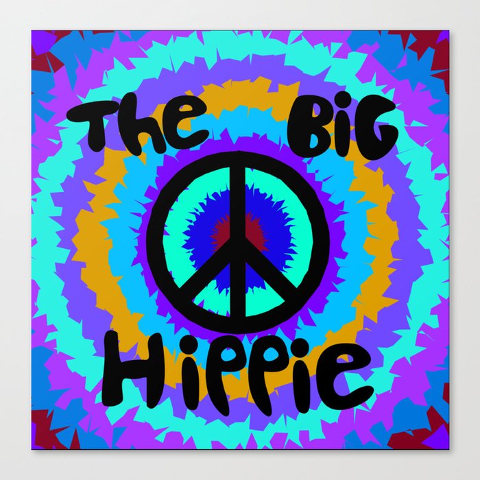 Tie-Dye The Big Hippie Logo Canvas Print