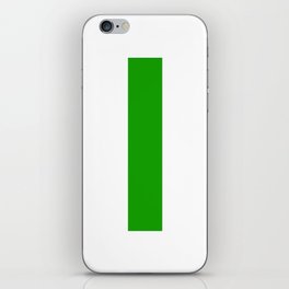 letter L (Green & White) iPhone Skin