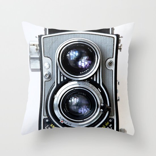 Flexaret Vinatge Camera Throw Pillow