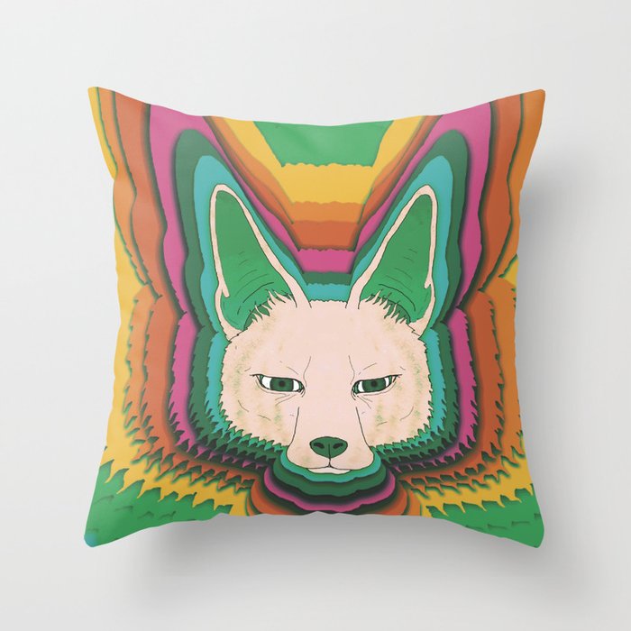 Fannec Fox Throw Pillow