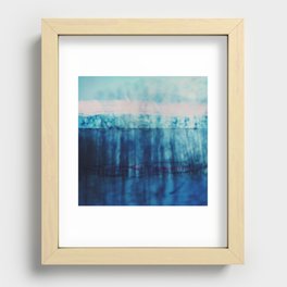Abstract ~ Blue Landscape Recessed Framed Print